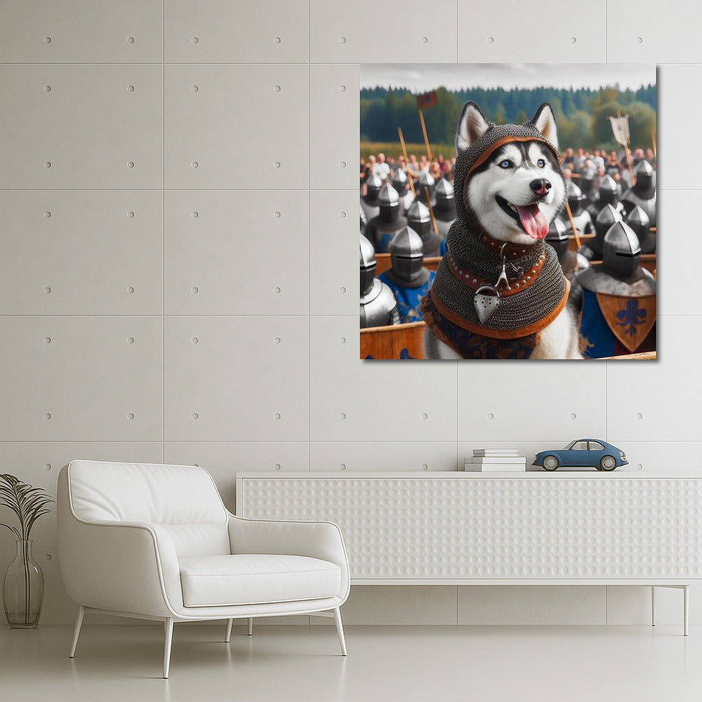 Knight of the North: Siberian Husky at the Medieval Tournament