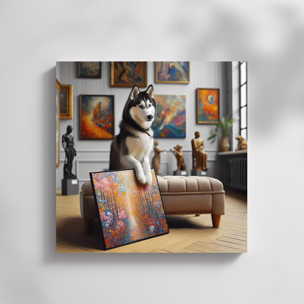 Siberian Husky in the Gallery of Colors: Painting Inspiration
