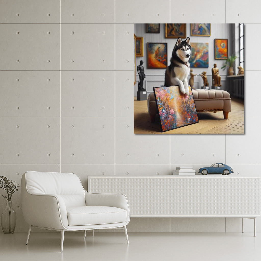Siberian Husky in the Gallery of Colors: Painting Inspiration