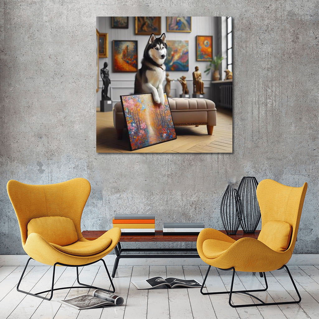 Siberian Husky in the Gallery of Colors: Painting Inspiration