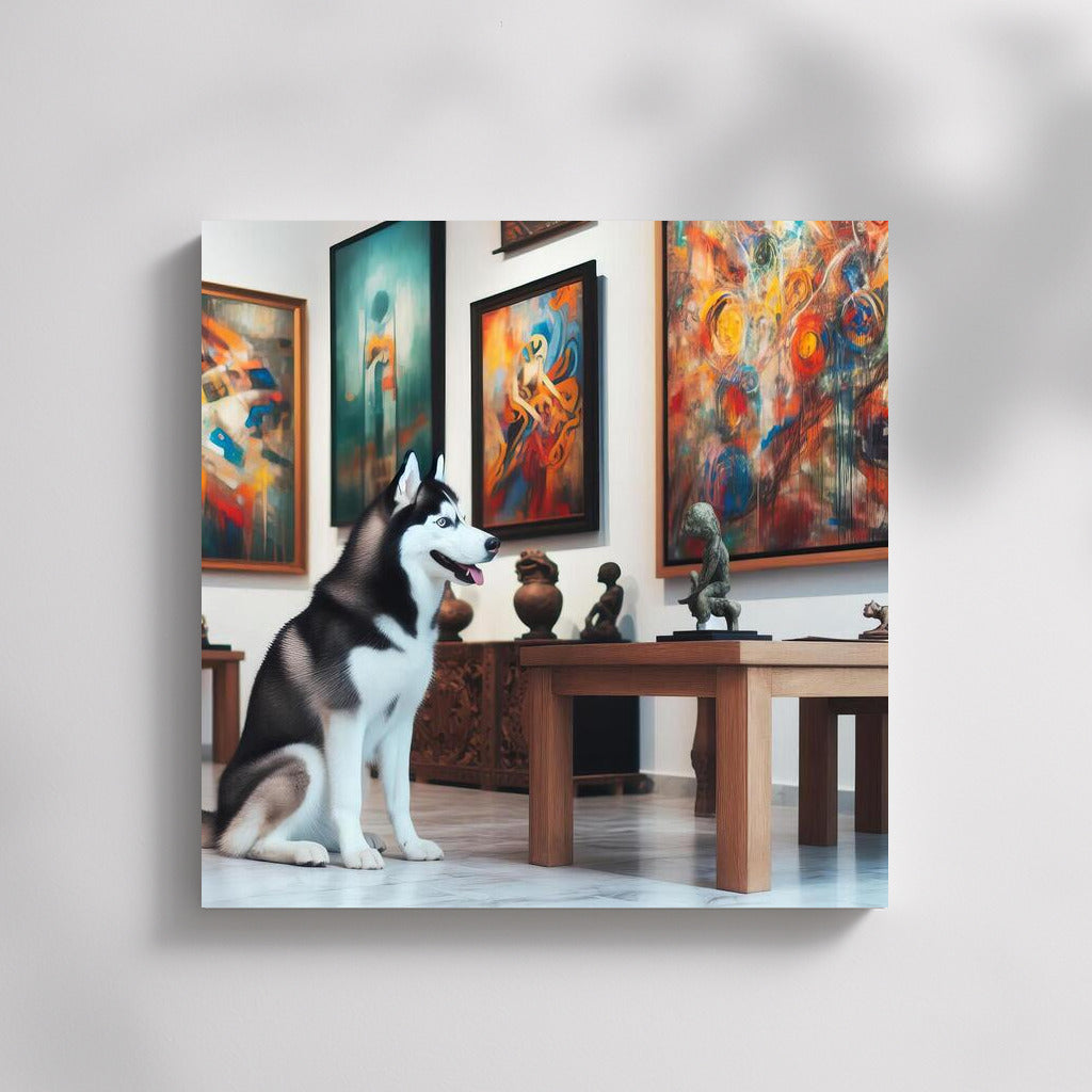 Siberian Husky in Art Gallery: Inspiration on the Wall