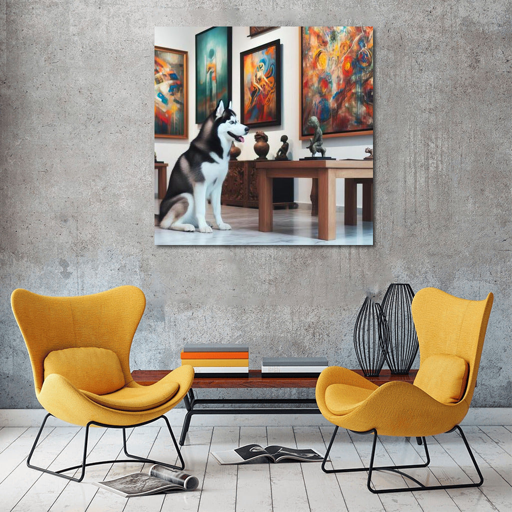 Siberian Husky in Art Gallery: Inspiration on the Wall
