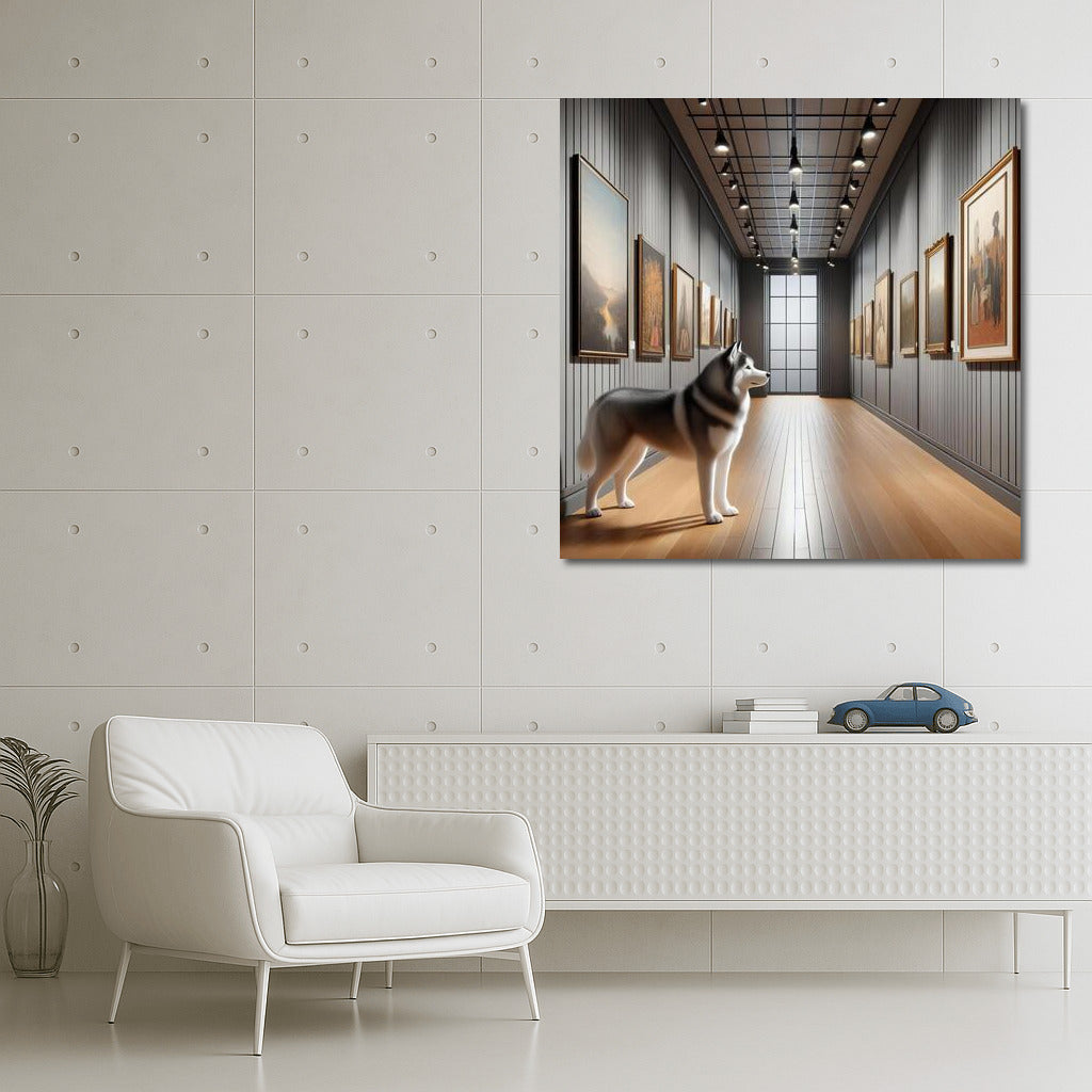 Siberian Husky Magic in the Gallery: Living Wall Art