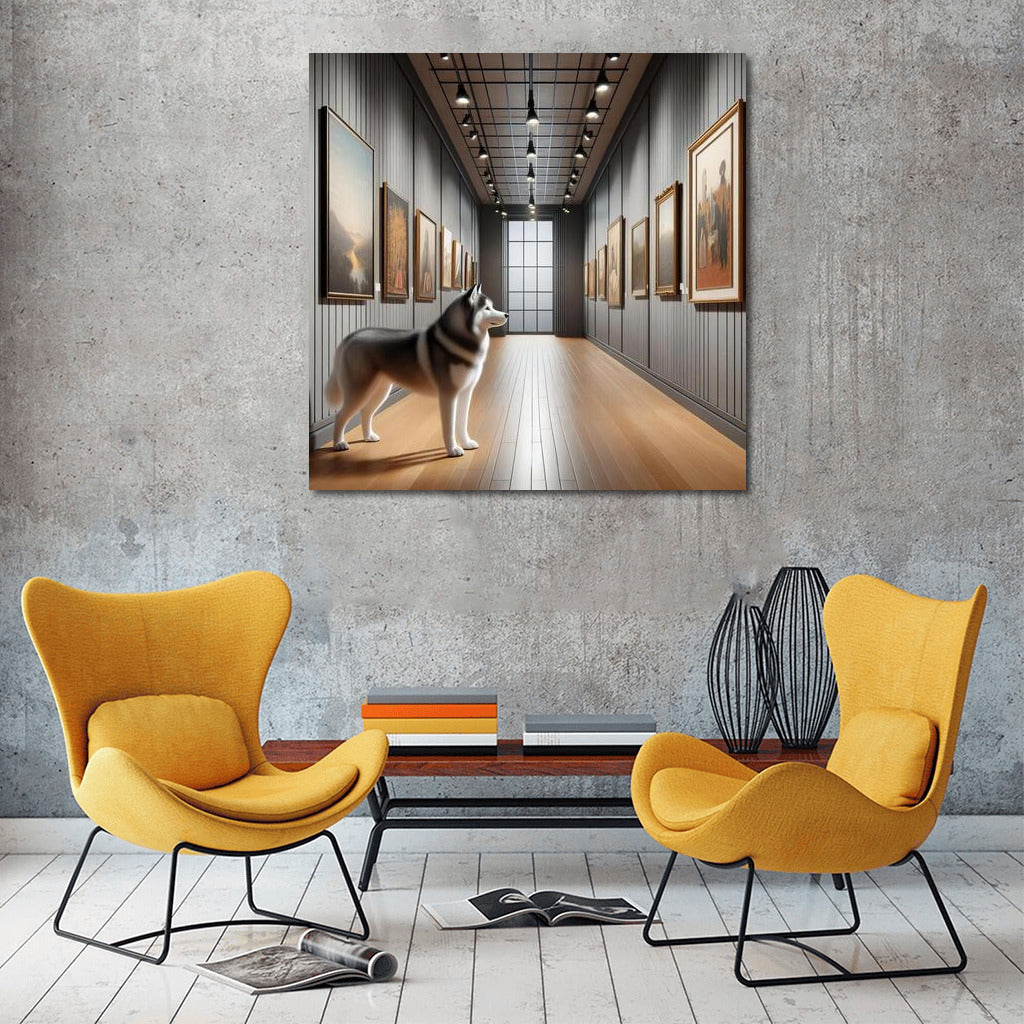 Siberian Husky Magic in the Gallery: Living Wall Art