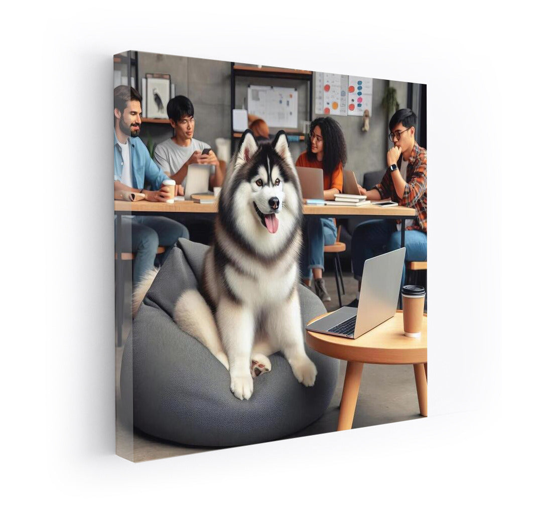 Siberian Husky in Coworking: Inspiration and Comfort for Workspace