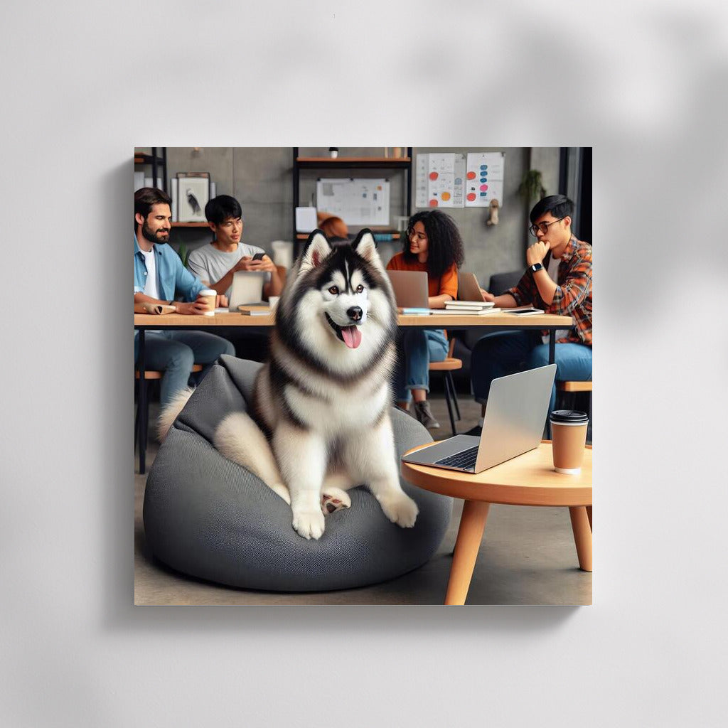 Siberian Husky in Coworking: Inspiration and Comfort for Workspace