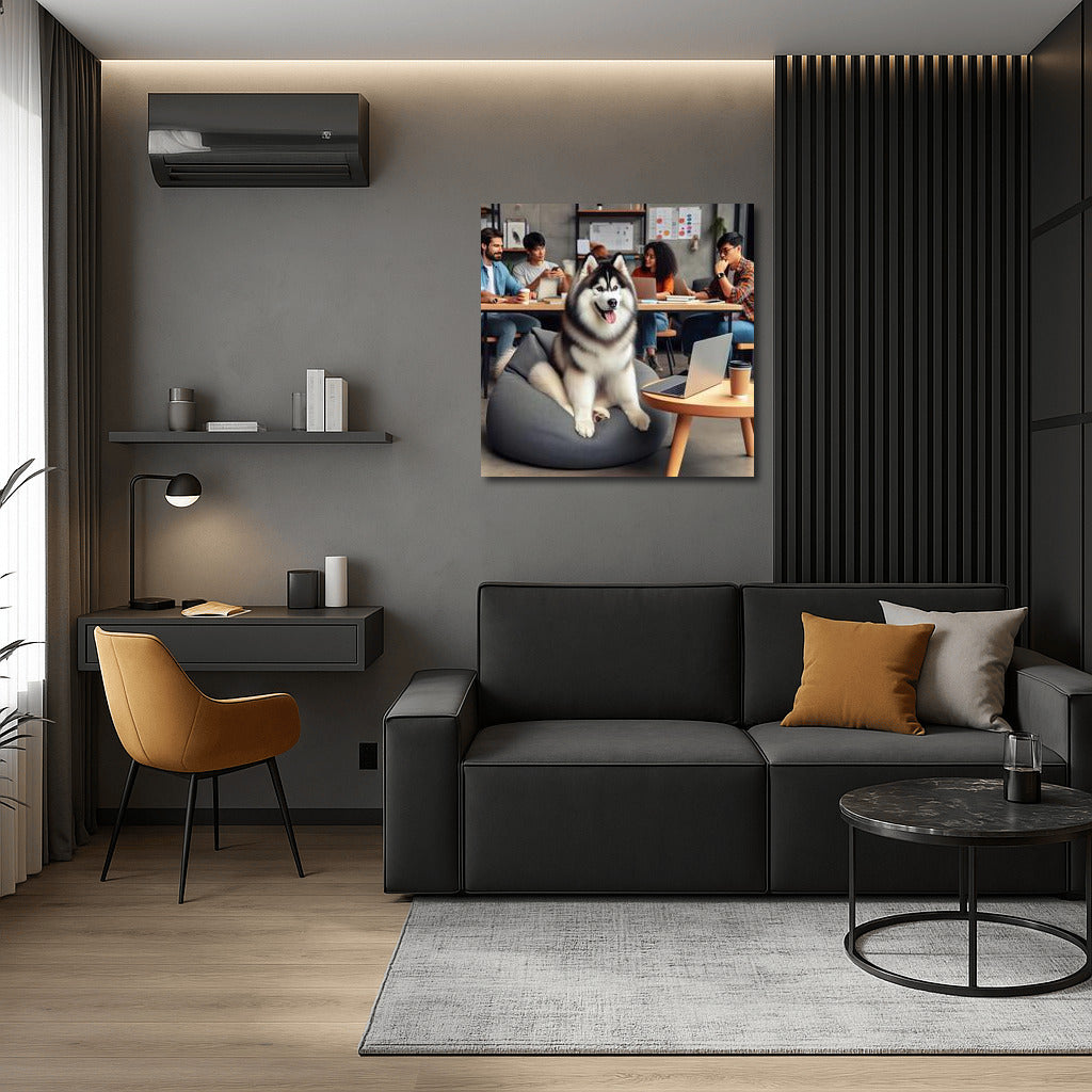Siberian Husky in Coworking: Inspiration and Comfort for Workspace