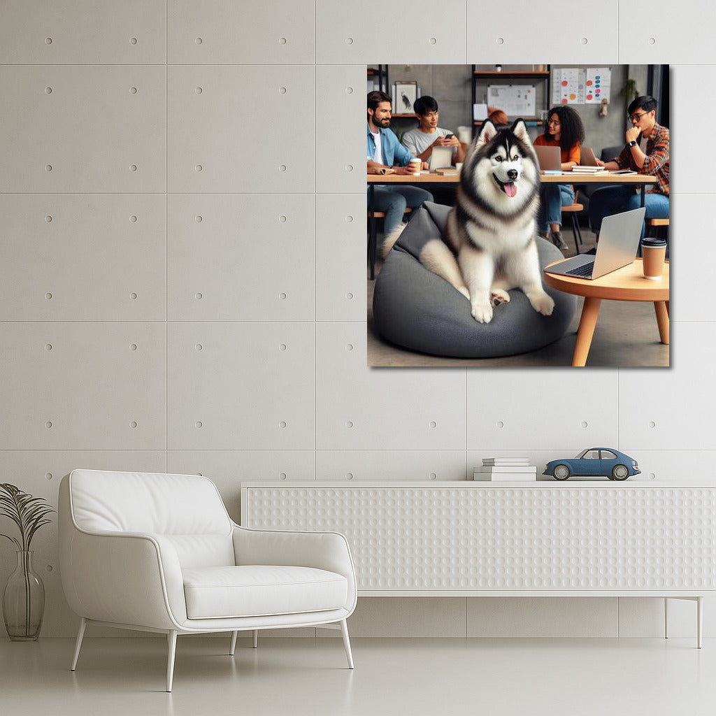 Siberian Husky in Coworking: Inspiration and Comfort for Workspace