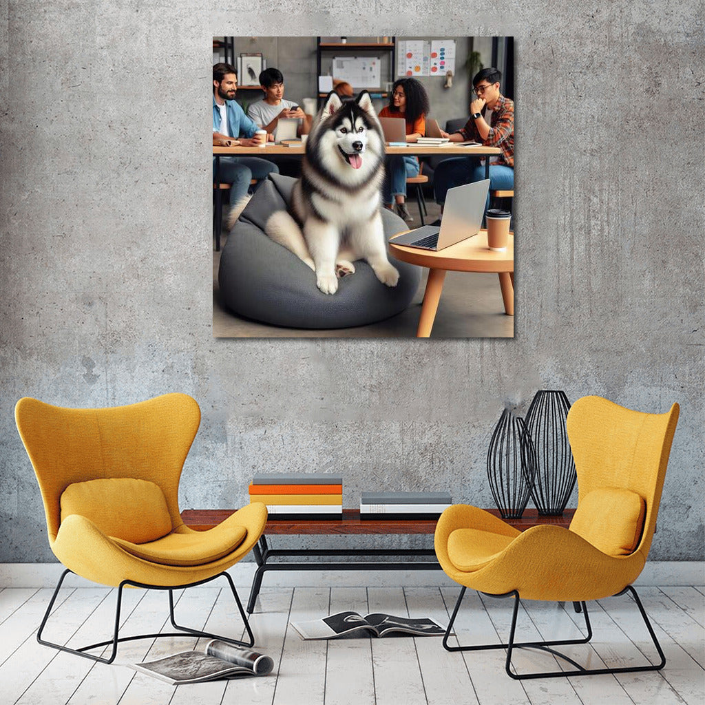 Siberian Husky in Coworking: Inspiration and Comfort for Workspace