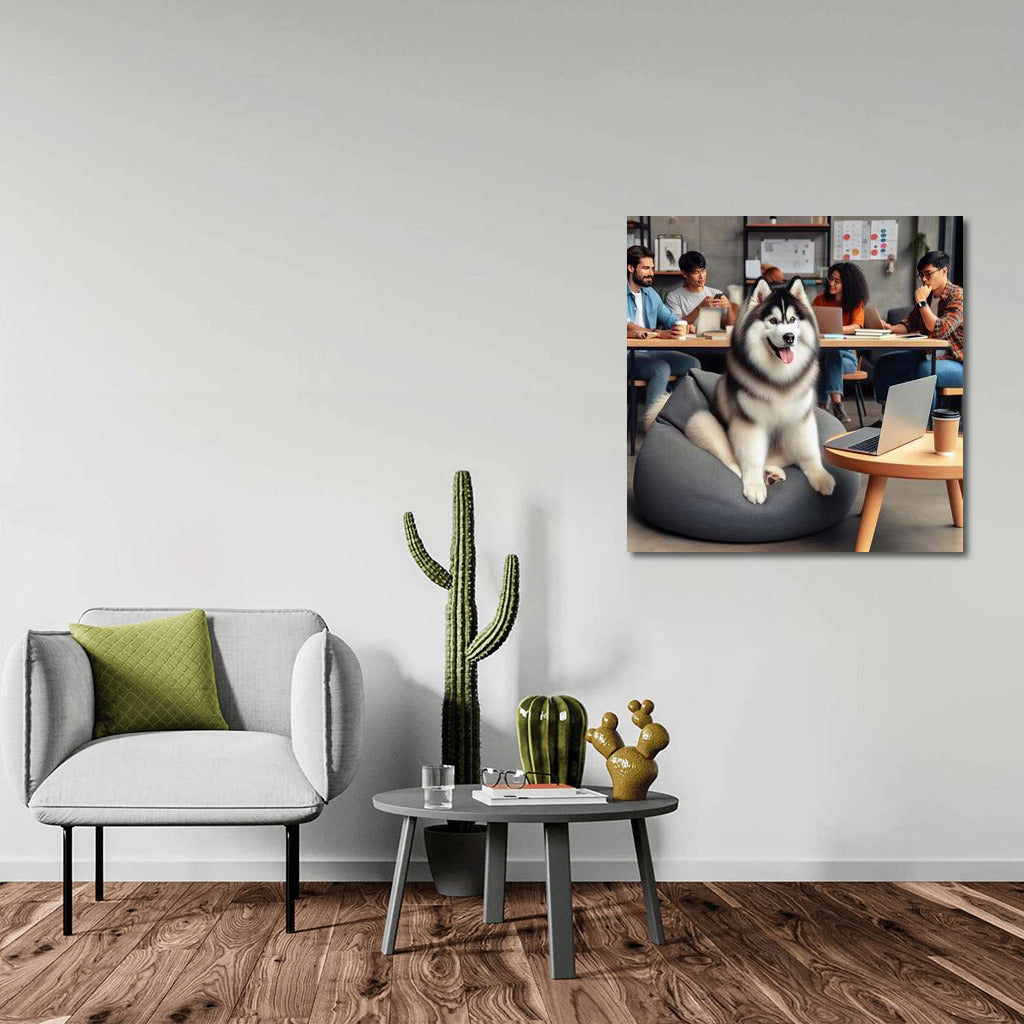 Siberian Husky in Coworking: Inspiration and Comfort for Workspace