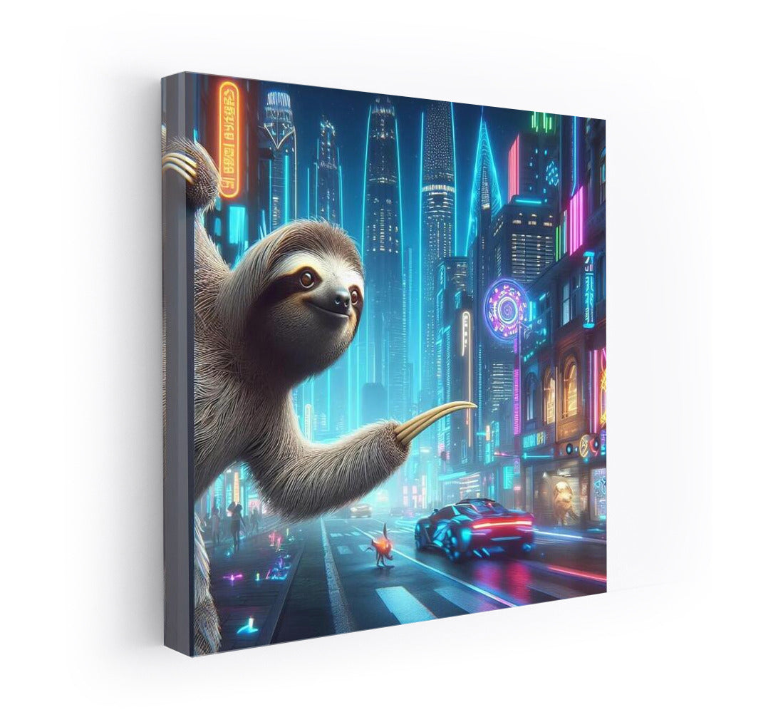 Sloth on Guard: Futuristic Metropolis