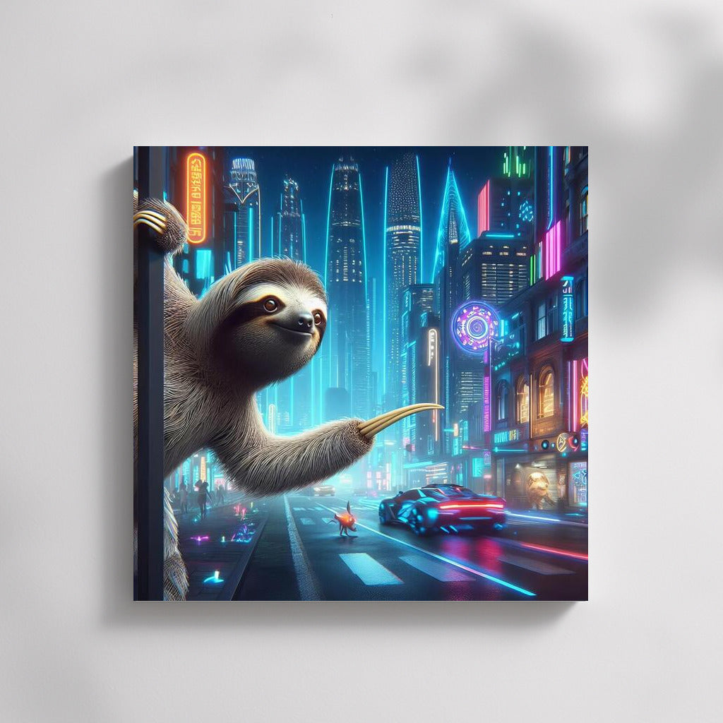 Sloth on Guard: Futuristic Metropolis