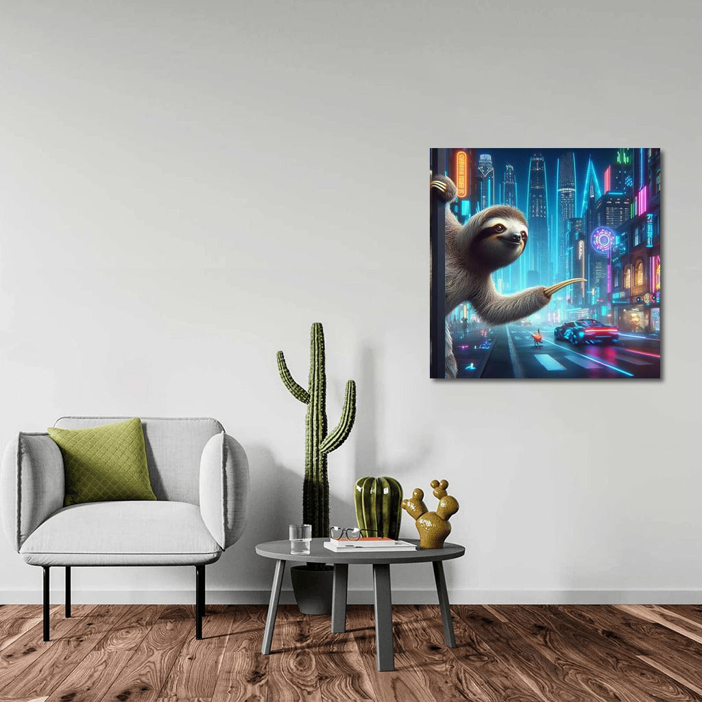 Sloth on Guard: Futuristic Metropolis
