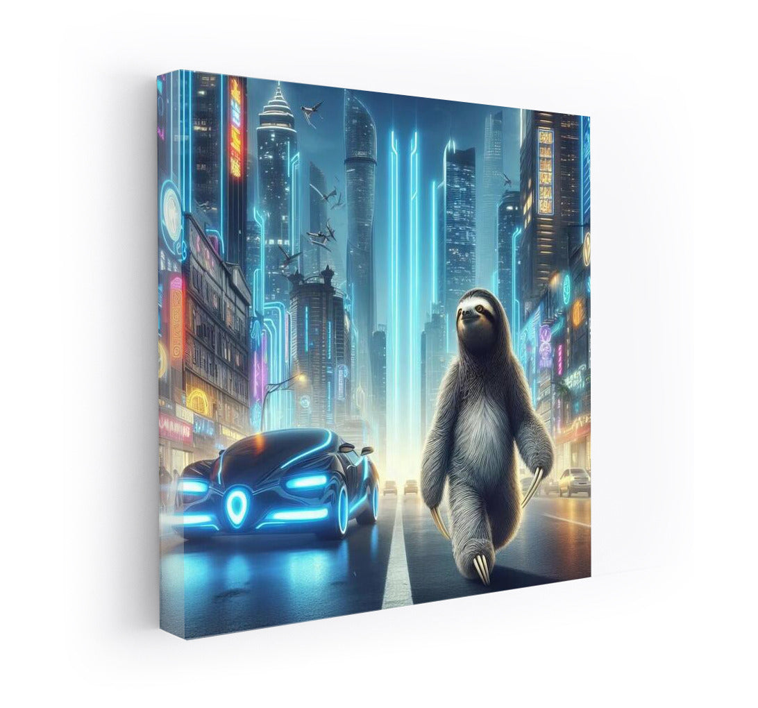 Sloth in the Neon City of the Future: Nature and Technology
