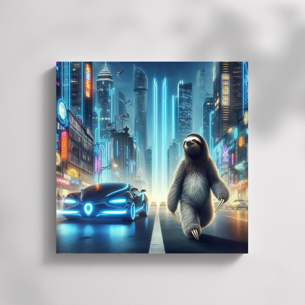 Sloth in the Neon City of the Future: Nature and Technology