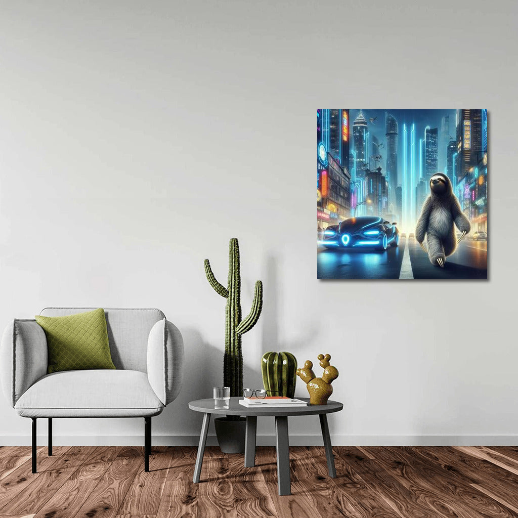 Sloth in the Neon City of the Future: Nature and Technology