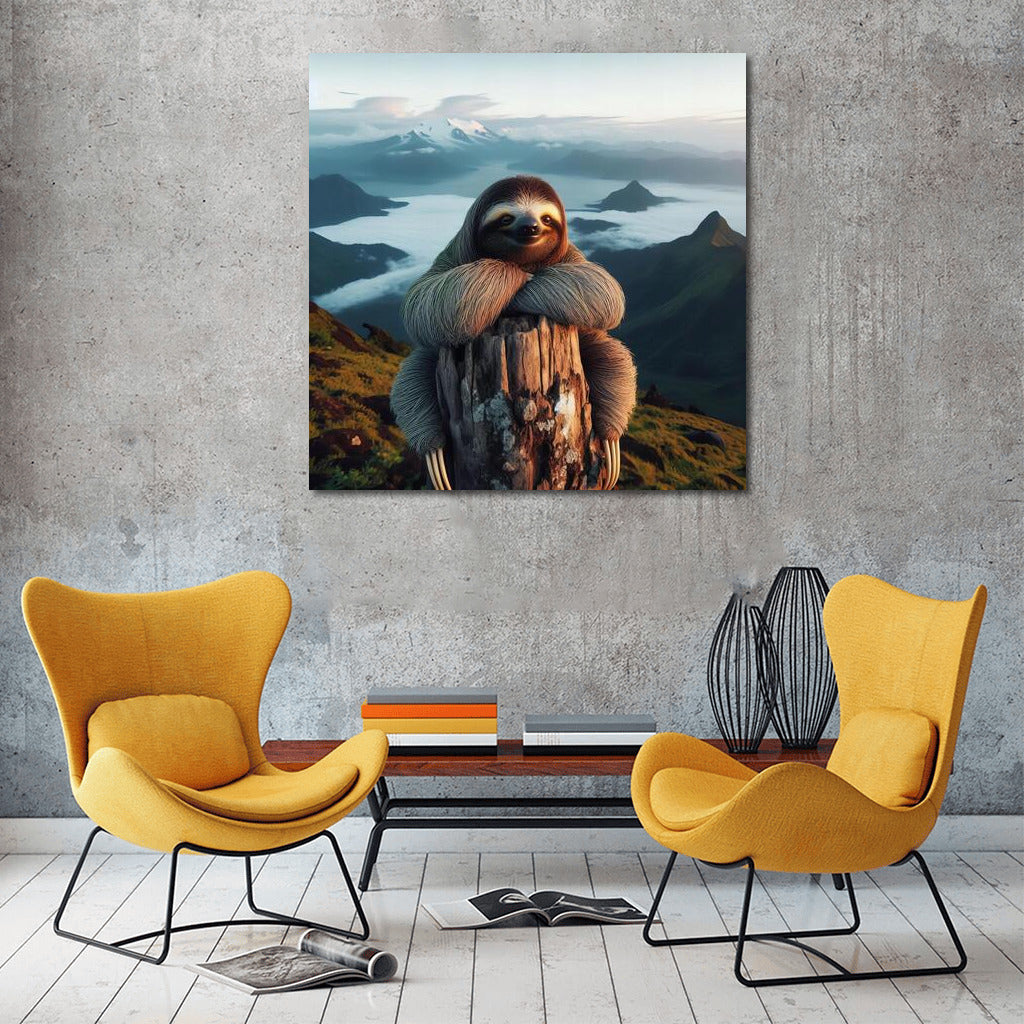 Sloth on the Top of the Mountain: View from Above