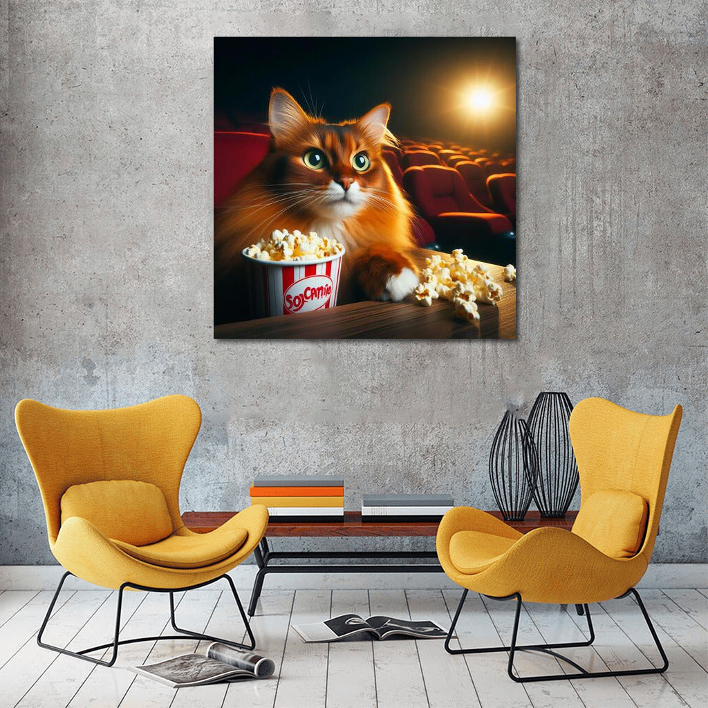 Somali Cat in the Movie: Popcorn and Adventures