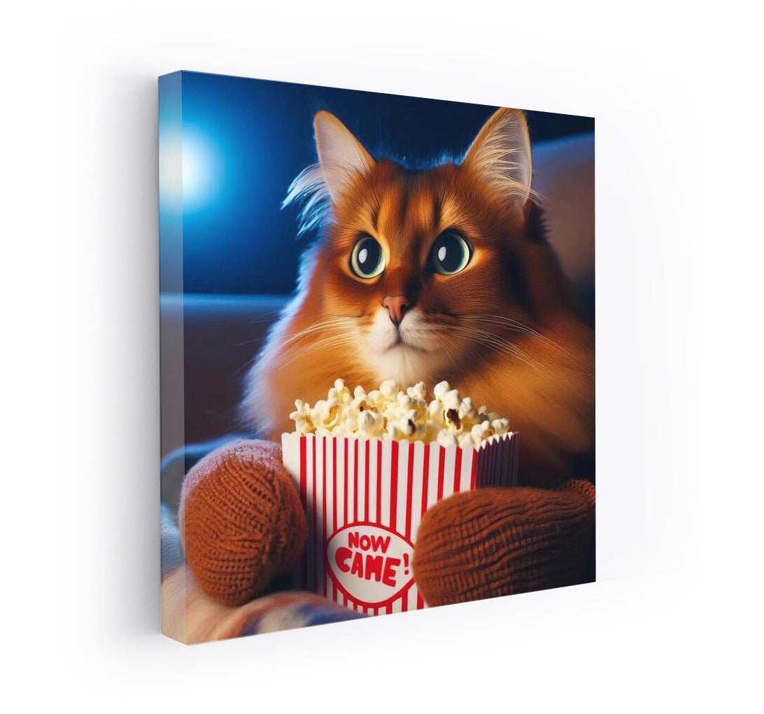 Somali Cat in the Movies: Popcorn and a Cozy Evening