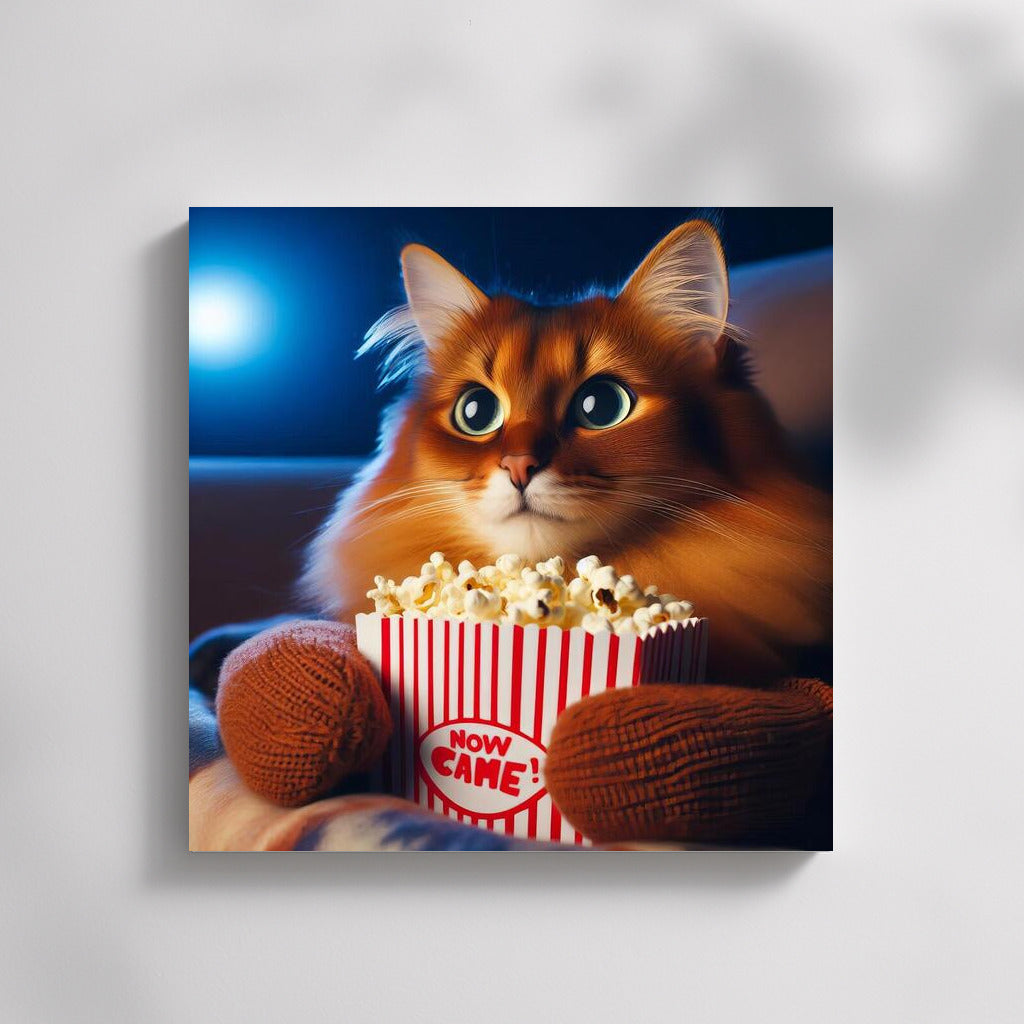 Somali Cat in the Movies: Popcorn and a Cozy Evening