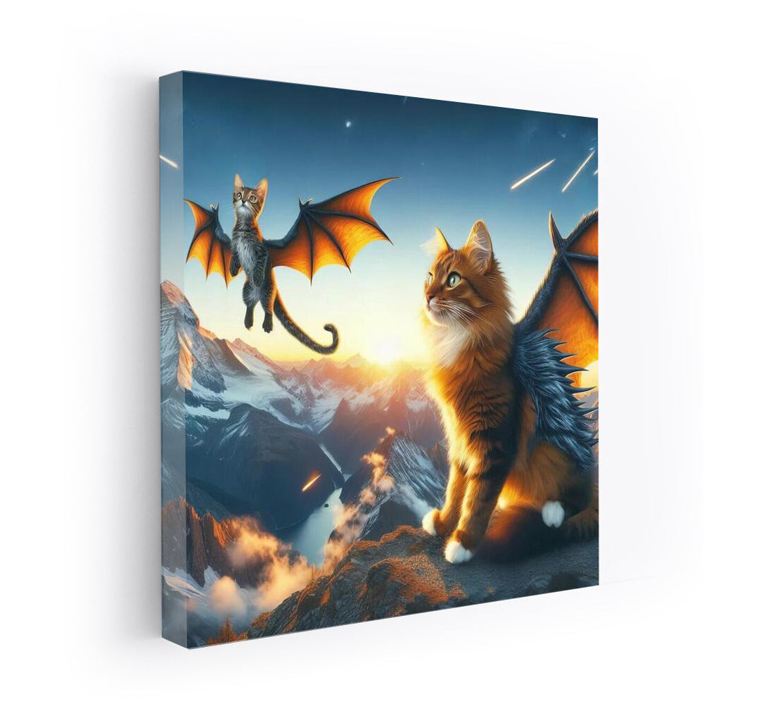 Somali Dragon Cat over Mountain Peaks