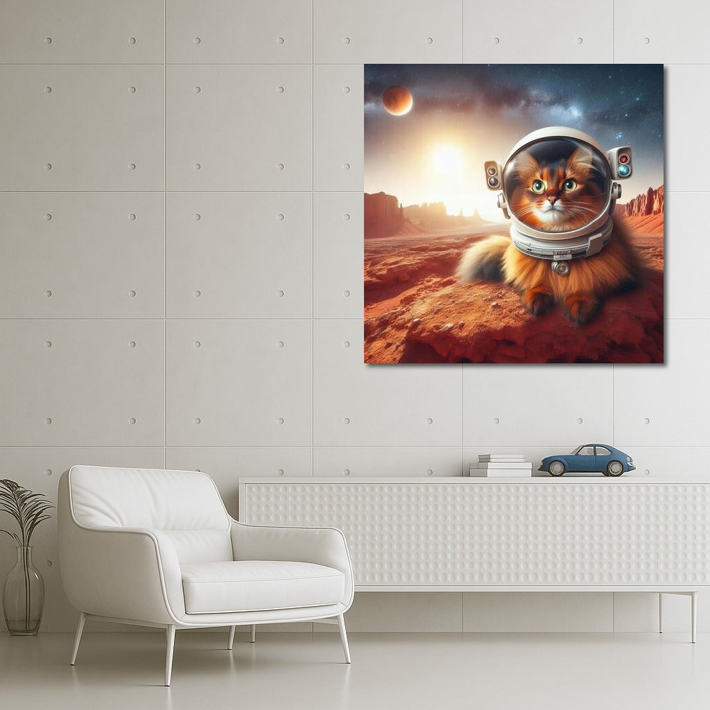 Somali Cat on Mars: Space Journey to the Red Spaces