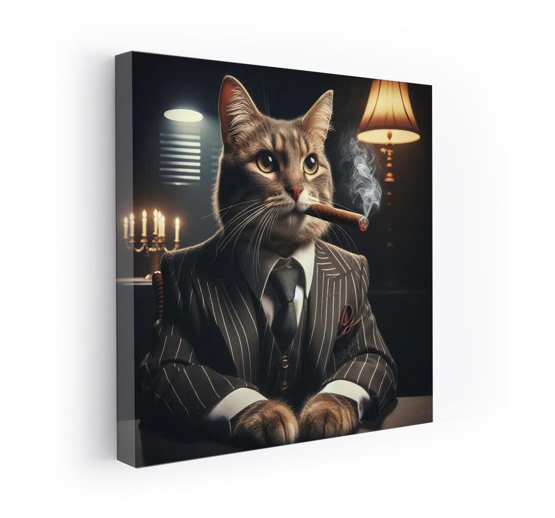 Boss Cat: Lord of the Cigar in Godfather Style