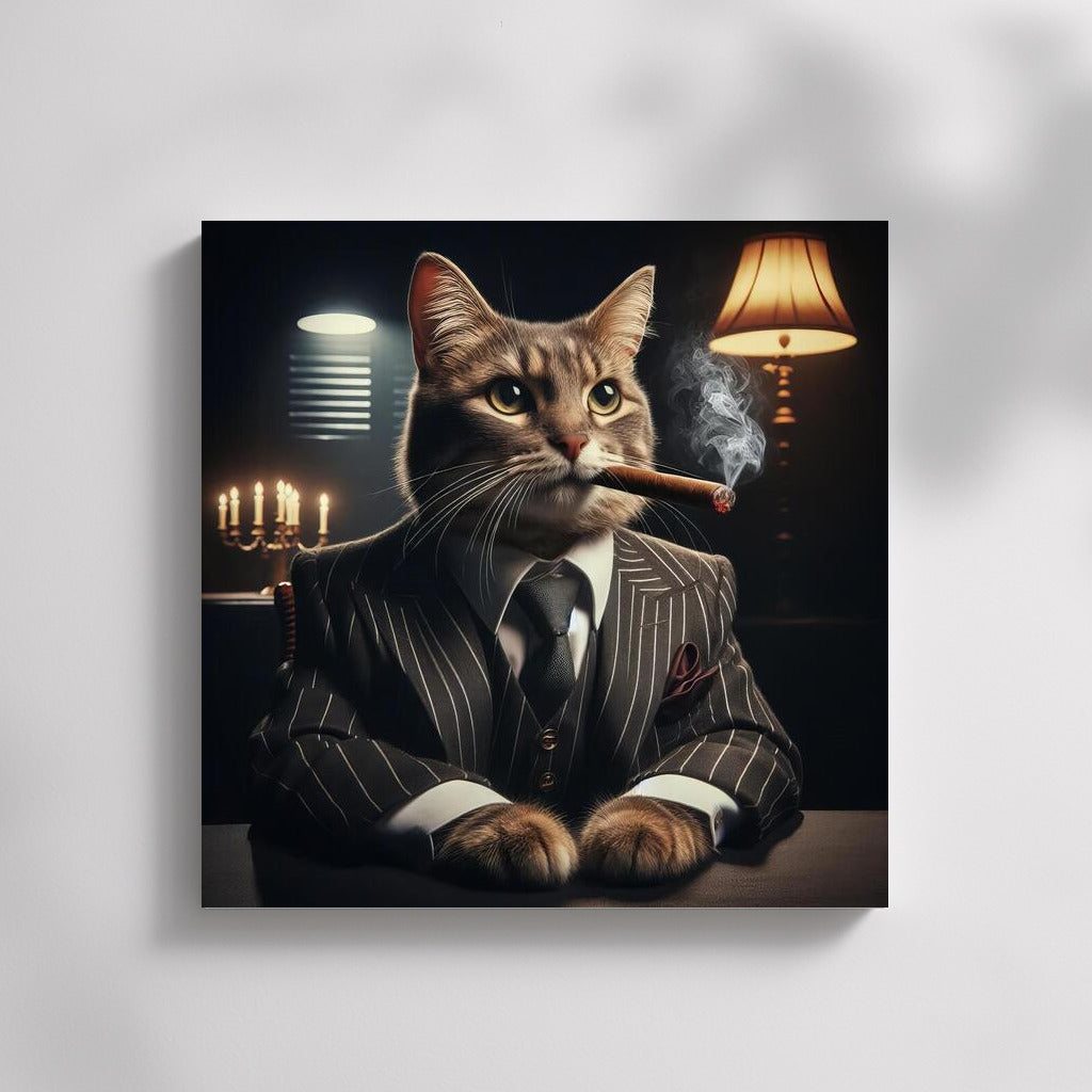 Boss Cat: Lord of the Cigar in Godfather Style