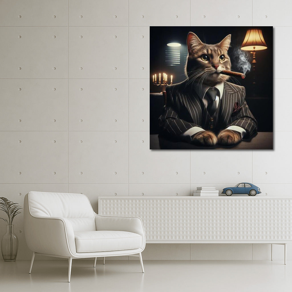 Boss Cat: Lord of the Cigar in Godfather Style