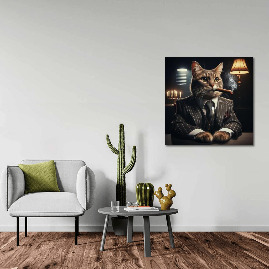 Boss Cat: Lord of the Cigar in Godfather Style