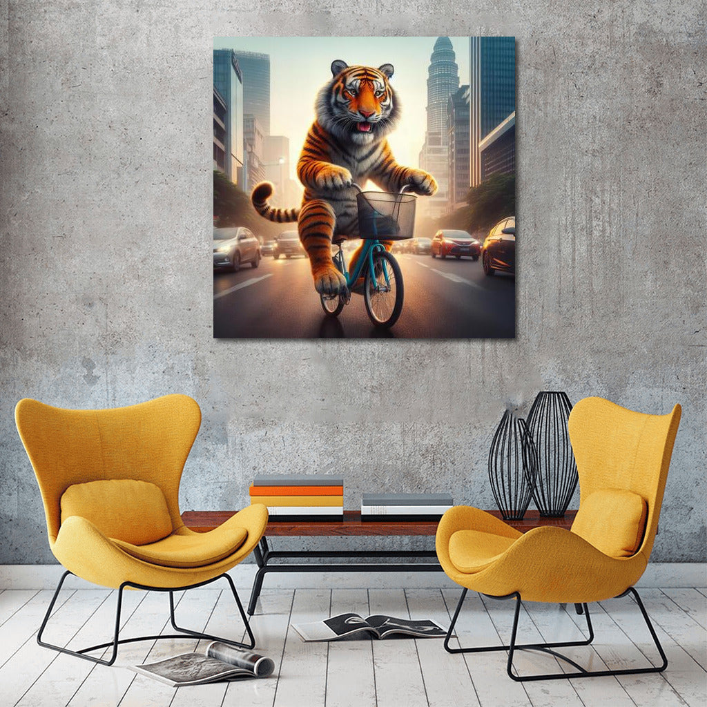 Tiger on Bike: Urban Adventure