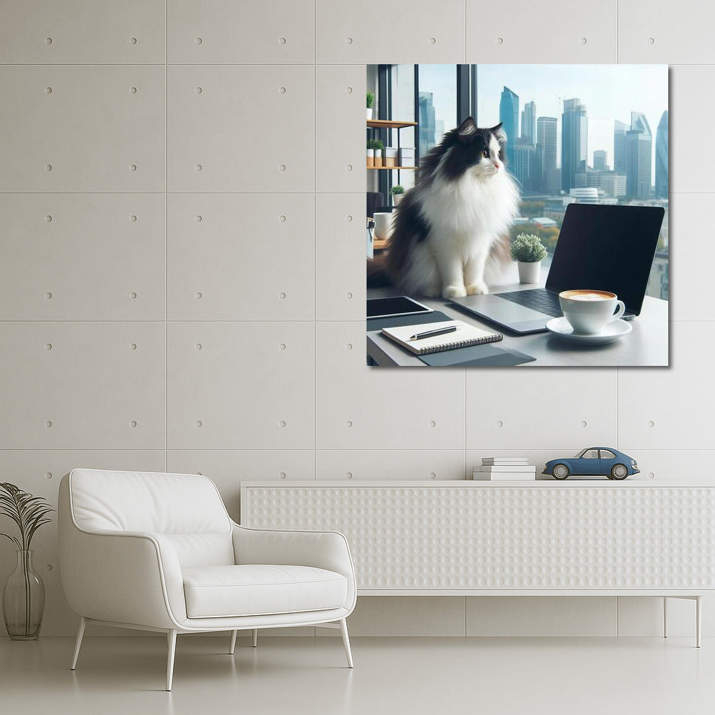 Turkish Van in the Office: Cat Inspiration for a Cozy Workspace