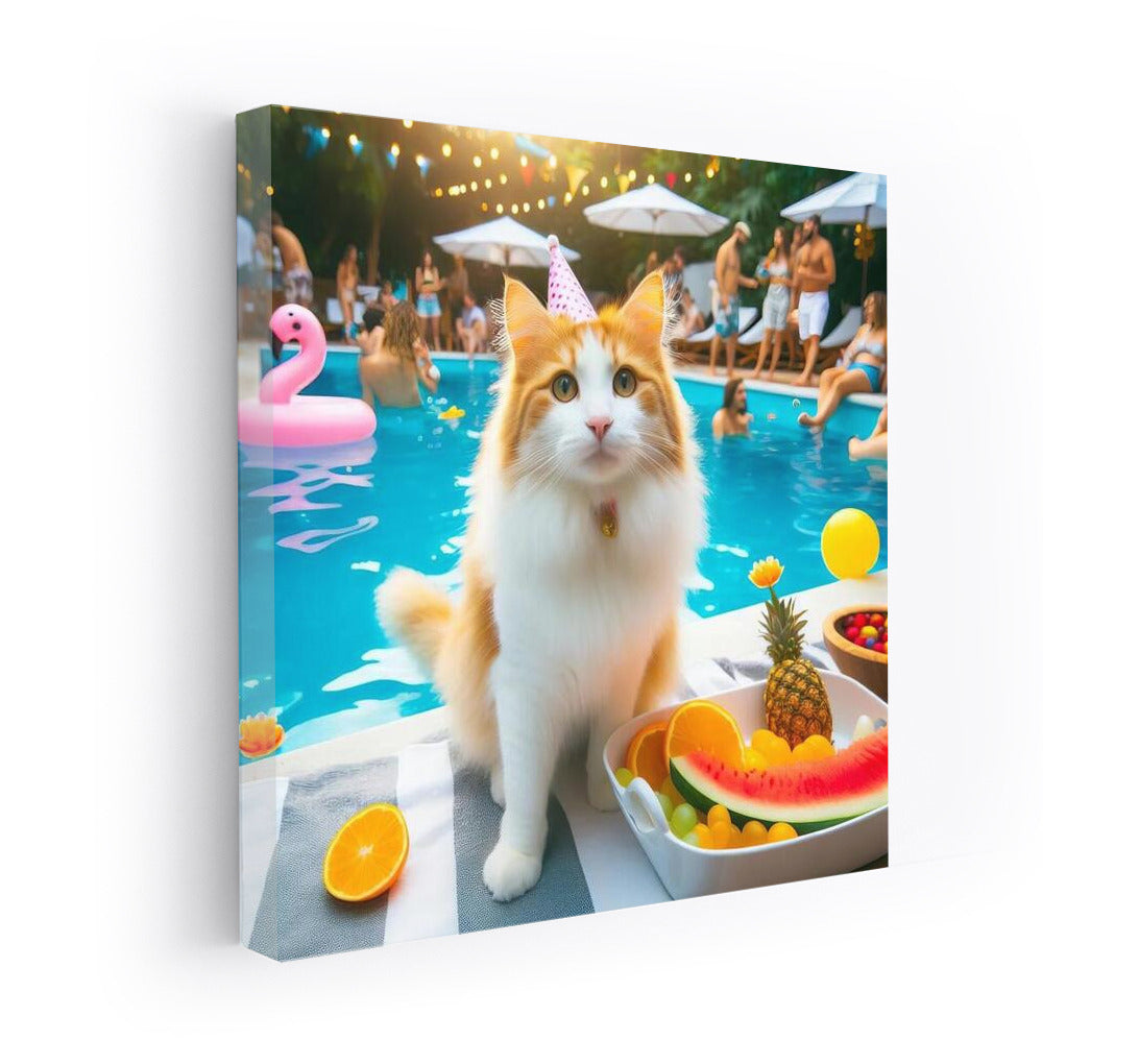 Turkish Van: Cat Chic at the Pool Party