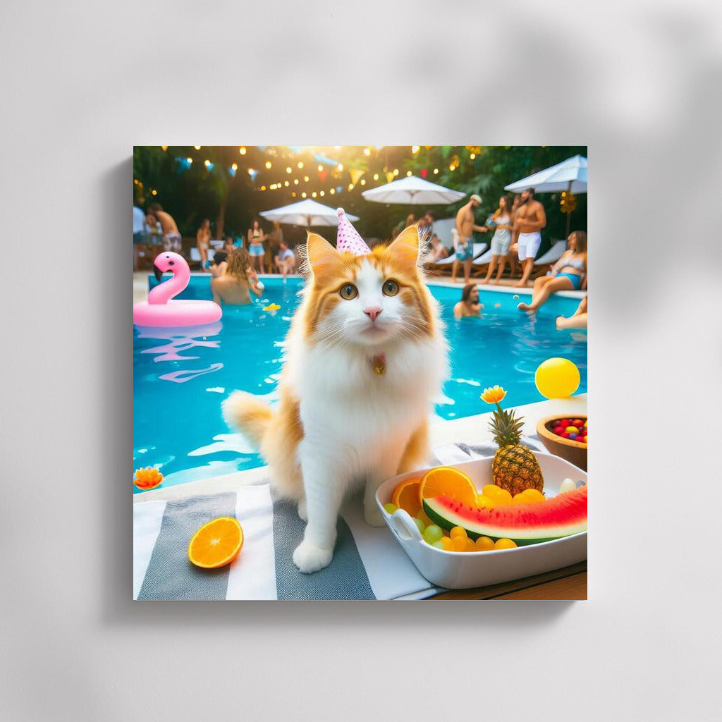 Turkish Van: Cat Chic at the Pool Party