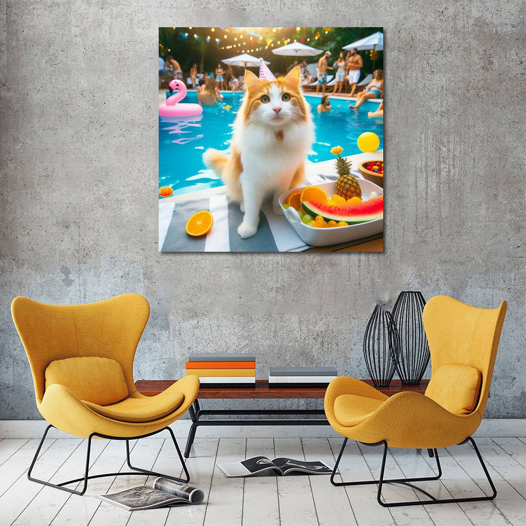 Turkish Van: Cat Chic at the Pool Party