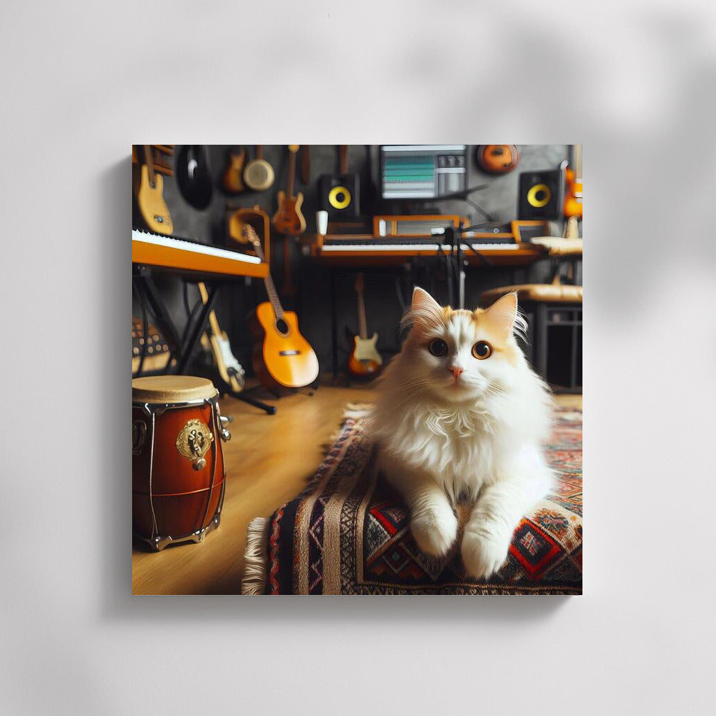 Musical Muz Turkish Van: Cat in Sound Studio 3