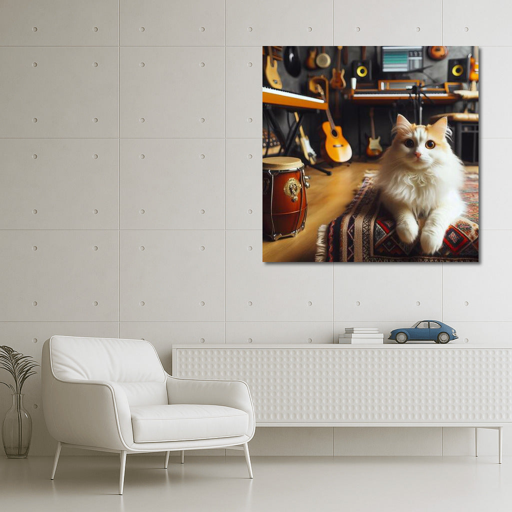 Musical Muz Turkish Van: Cat in Sound Studio 3