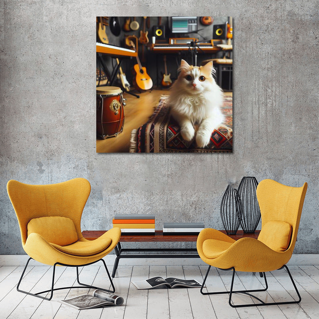 Musical Muz Turkish Van: Cat in Sound Studio 3