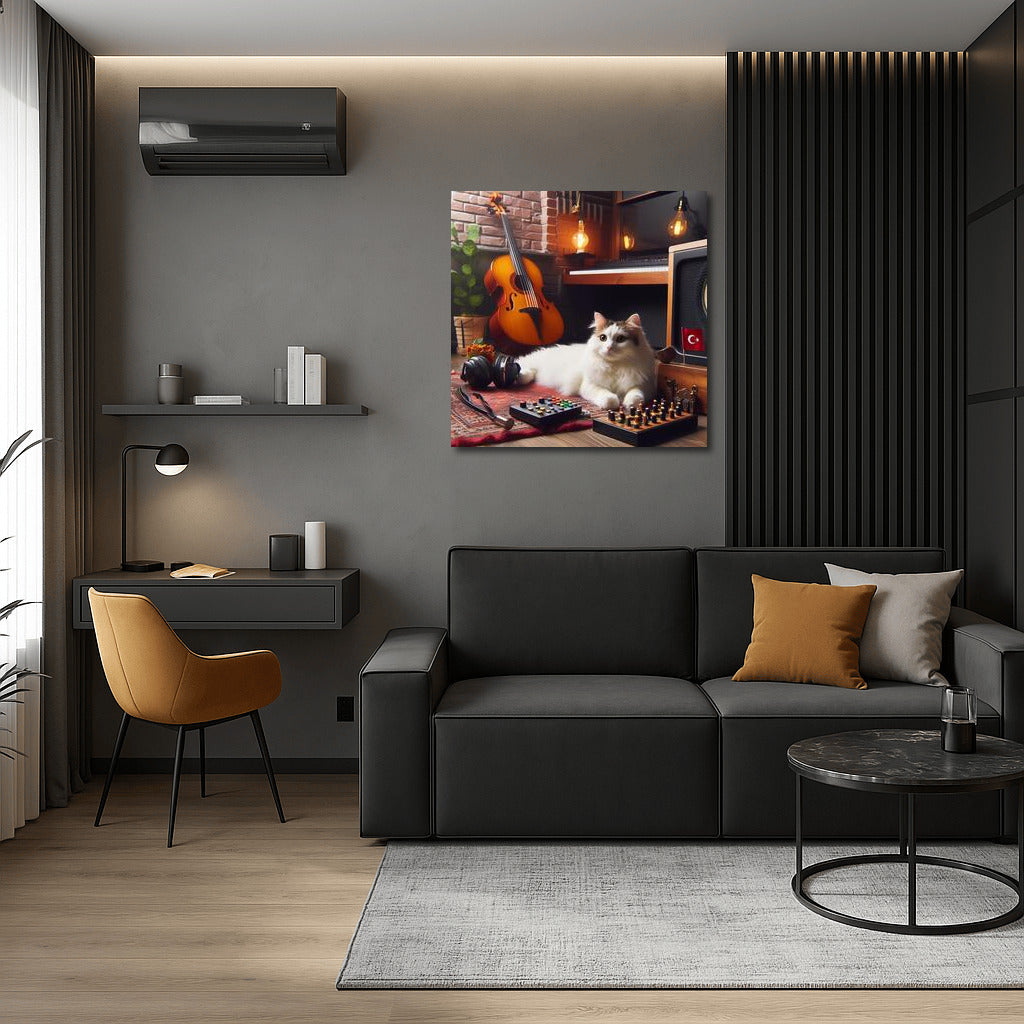 Turkish Van in Music Studio: Creative Charm for Your Interior