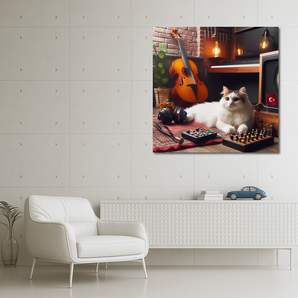 Turkish Van in Music Studio: Creative Charm for Your Interior