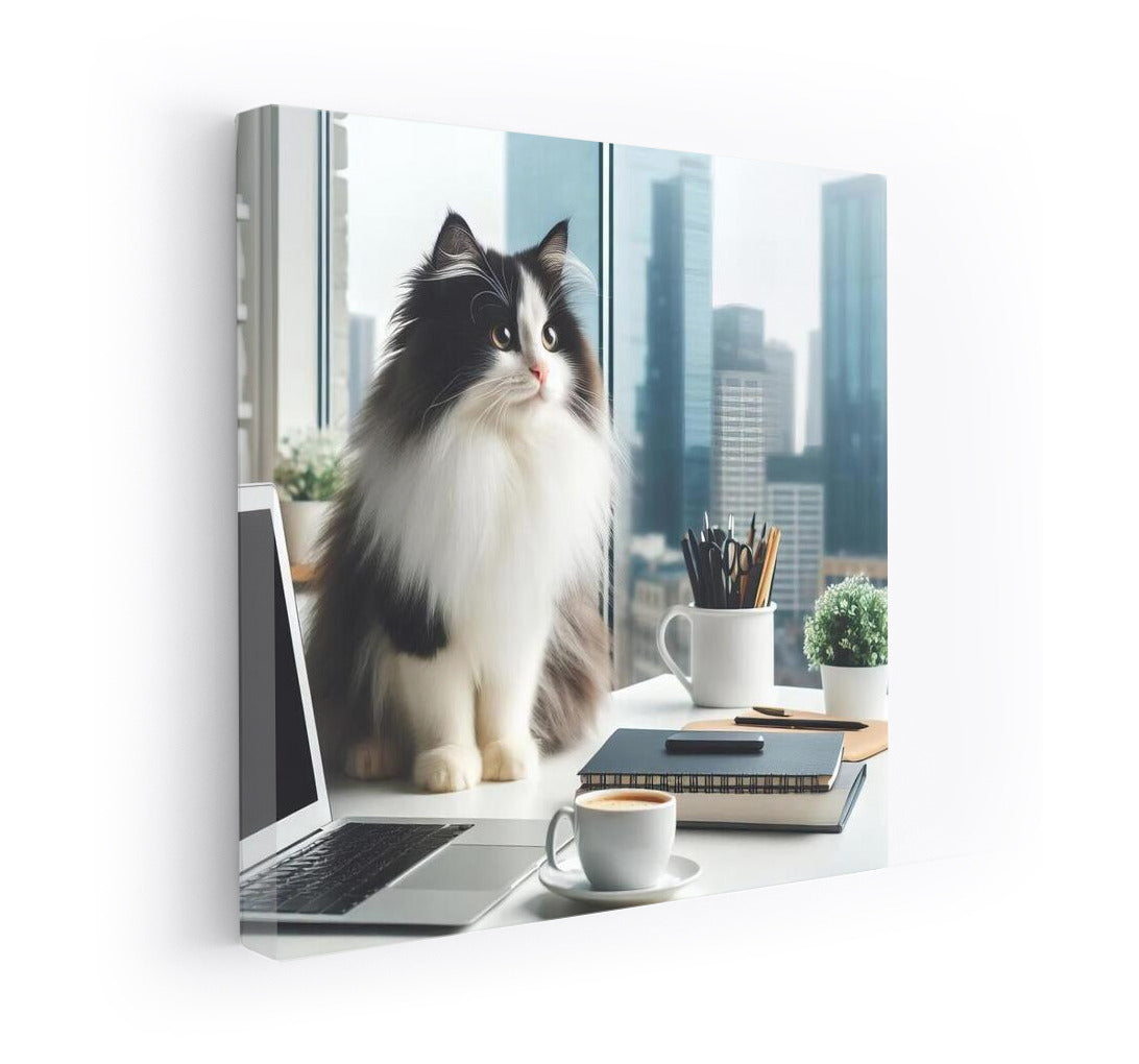 Turkish Van in the Office: An Elegant Cat for Comfort and Inspiration