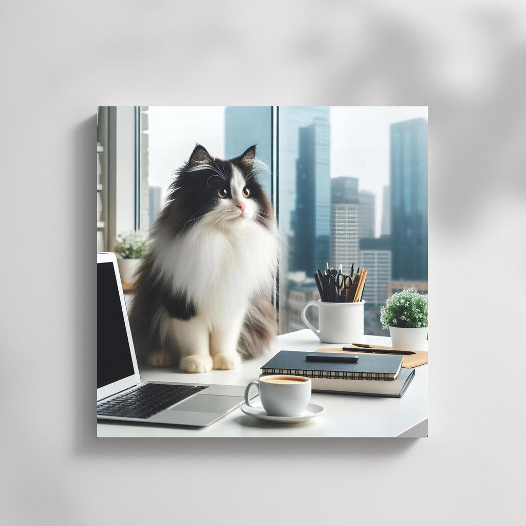 Turkish Van in the Office: An Elegant Cat for Comfort and Inspiration