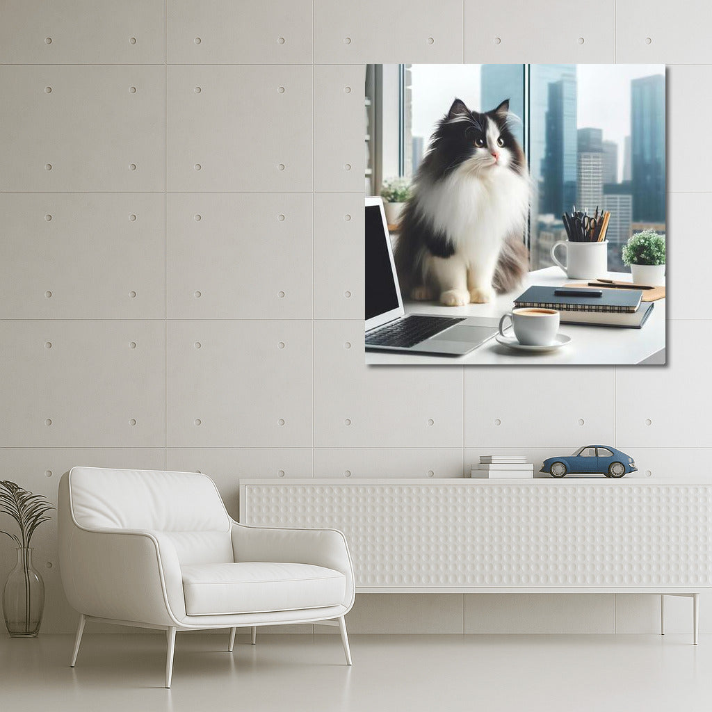 Turkish Van in the Office: An Elegant Cat for Comfort and Inspiration