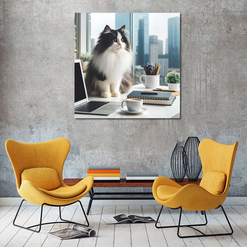 Turkish Van in the Office: An Elegant Cat for Comfort and Inspiration