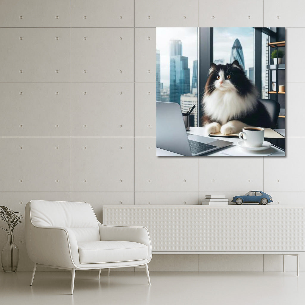 Turkish Van in the Office: Feline Charm for the Interior