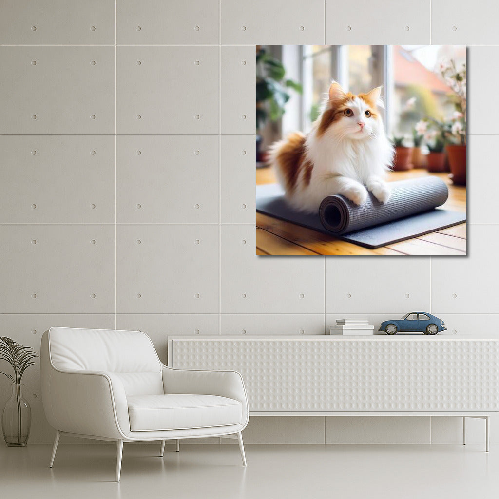 Turkish Van in Yoga Studio: Comfort and Harmony