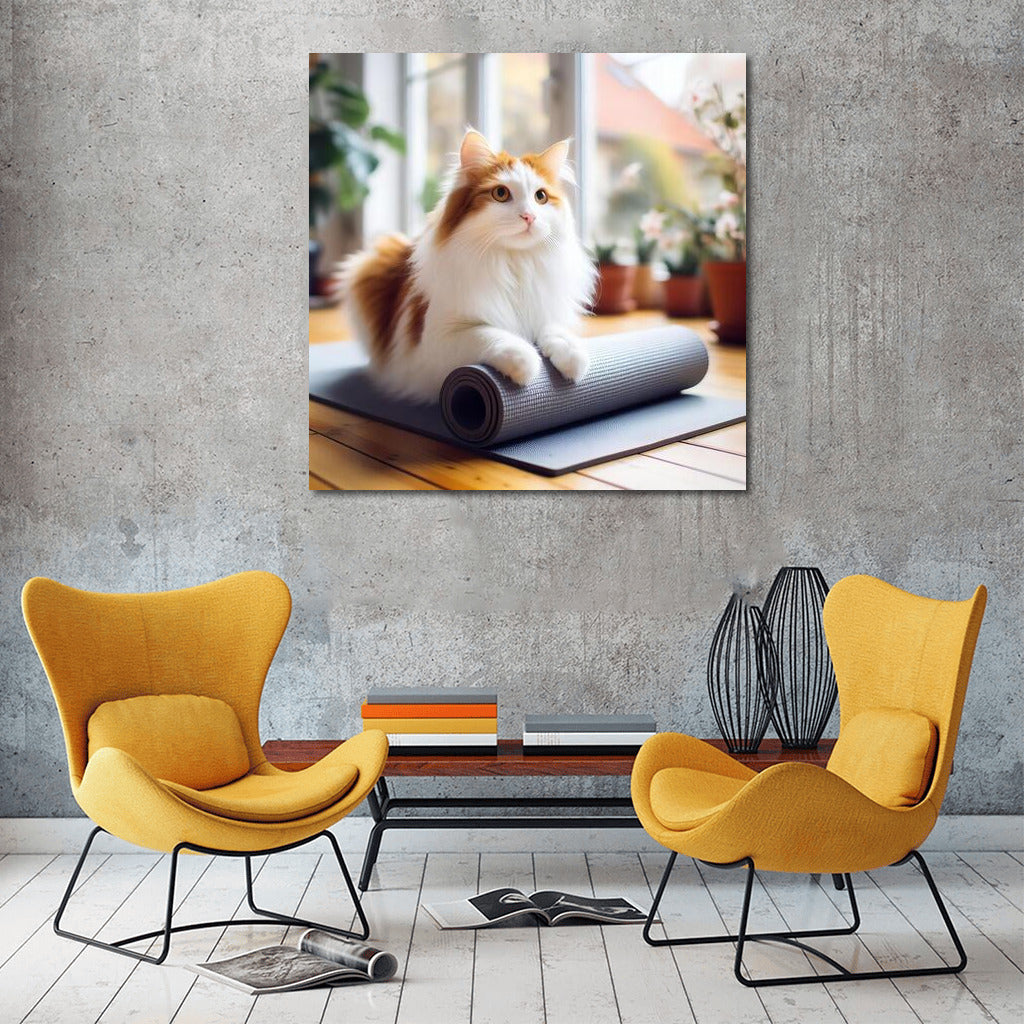 Turkish Van in Yoga Studio: Comfort and Harmony