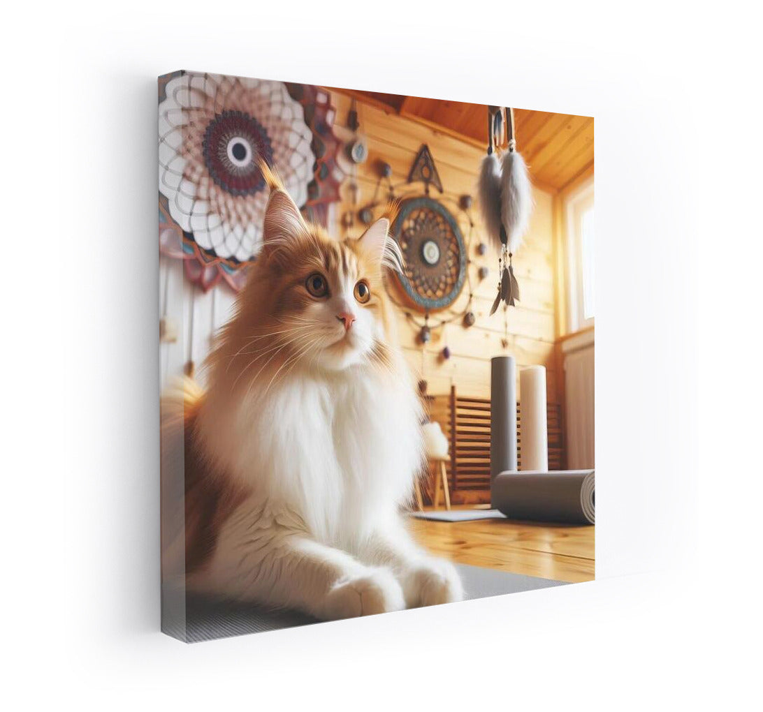 Turkish Van at Yoga Studio: Fluffy Zen