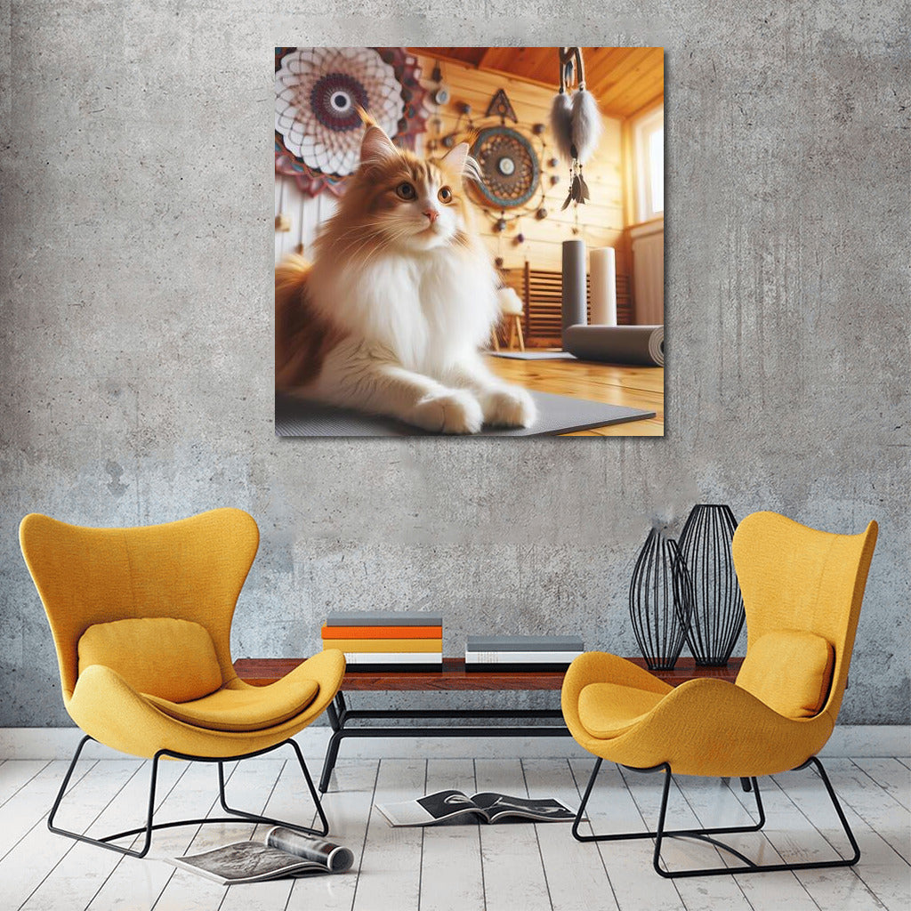 Turkish Van at Yoga Studio: Fluffy Zen