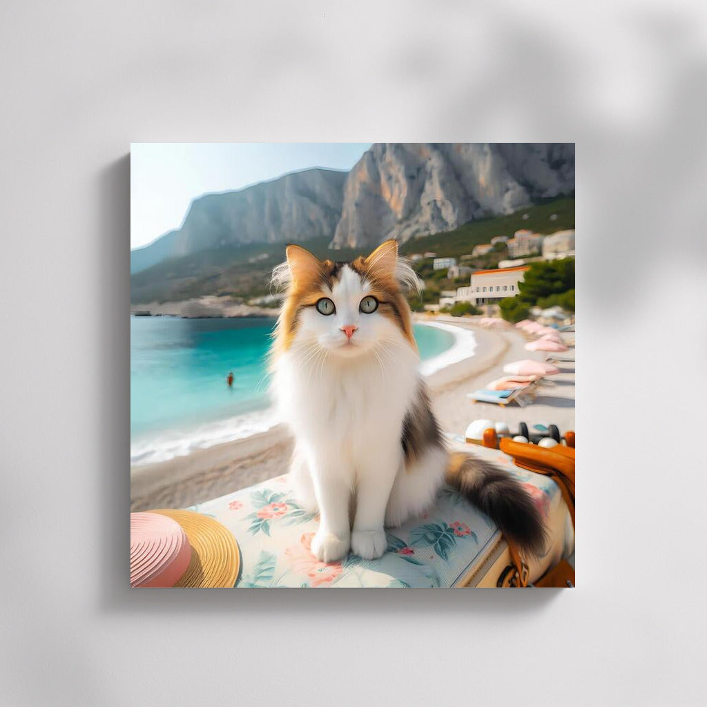 Turkish Van on a Fashionable Beach: A Bright Accent for the Interior
